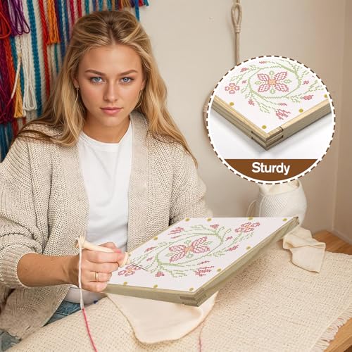 28 Pcs Needlepoint Stretcher Bars for Needlework, 7 Length Size Wood Canvas Frames Kits, Embroidery Oil Painting Posters Art Supplies (6/8/10/12/14/16/20inch) - size: 28Pcs Combo