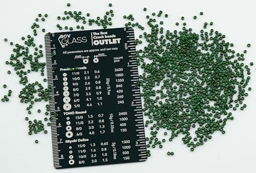 10g TOHO Seed Beads 11/0, Small Japan rocailles, #47H+T Dark Green Picasso Hybrid - color: 47H+T - 11/0 (small)
