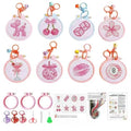 8 Pack Pink Stamped Cross Stitch Kits for Adults Beginners with Frame - color: pink