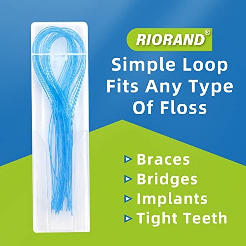 RioRand Orthodontic Floss Threaders for Braces - size: 50 Count (Pack of 4)