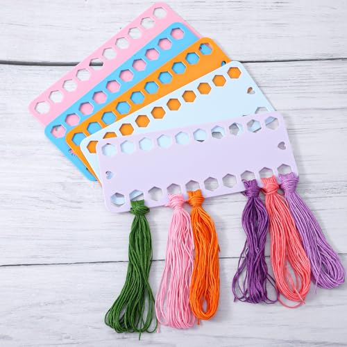Embroidery Thread Organizer, 10 Colorful Portable with 20 Holes Each