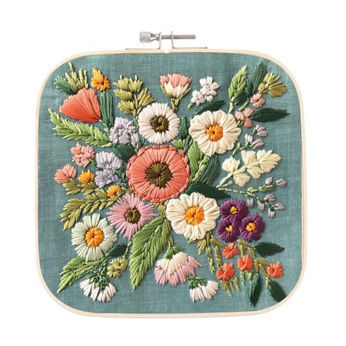 PATIKIL 7.9" x 7.9" Square Embroidery Hoops, Adjustable Bamboo Cross Stitch Hoops Ring Embroidery Frame Punch Needle Hoop for Sewing, Needlework, DIY Sewing Craft Decoration - size: 7.9" x 7.9"
