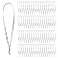 100 Pcs Christmas Ornament Ribbon Hangers, Thin Hand Tied Ornament Ribbon Loops - color: Silver