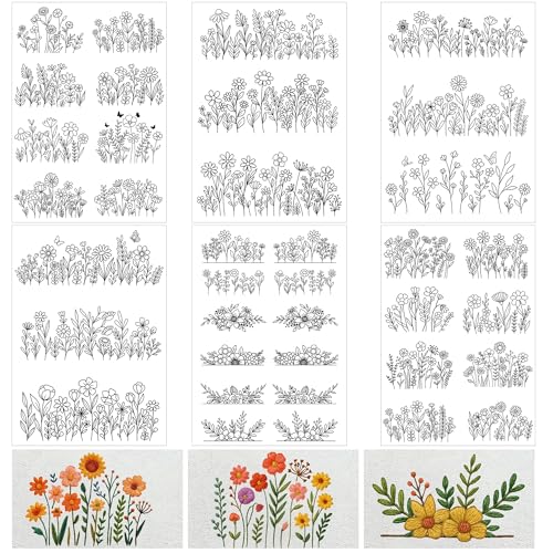 Water Soluble Embroidery Patterns, Stick and Stitch Paper for Sewing