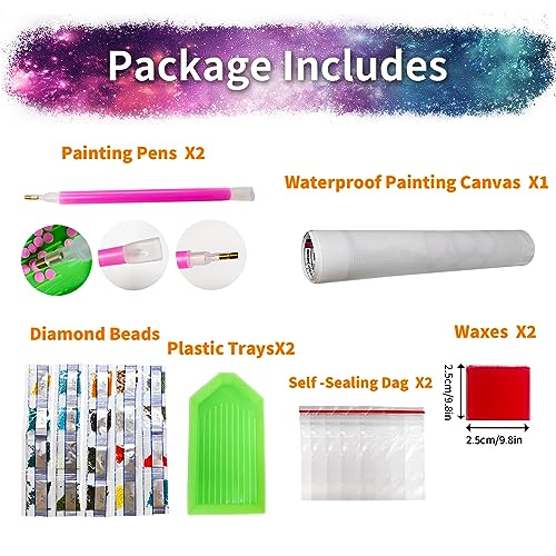 JATOK Diamond Painting Kit for Adults, Bird, 27.5 x 15.7 in - color: Quartz Gray