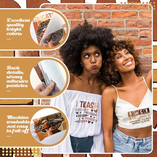 Tellingyou 36 Sheets Iron on Transfers Black History Patches Dtf Ready to Press "I Am Black" Vinyl Iron on Patch Embroidered Applique for T Shirt Jacket Pillow Covers Backpack Hoodies DIY Decorations - style: Black Pride