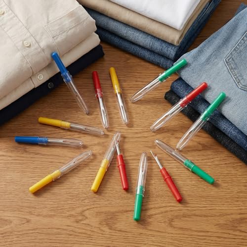 200 Pcs Colorful Seam Rippers Thread Remover, Small Seam Ripper Tool Bulk for Sewing, Handy Sewing Seams Ripper for Opening Removing Seams and Hems DIY Craft, 4 Colors