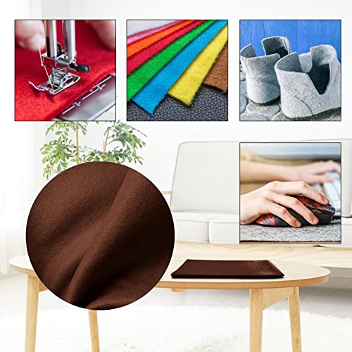 Jtnohx Color Felt Sheets 1 Square Yard Craft Felt Fabric Brown 1.4mm - color: Brown