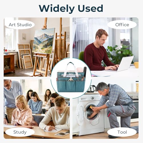 Nicpro Craft Art Bag, Large Art Tote Bag with Multiple Pockets for Supply - size: Large