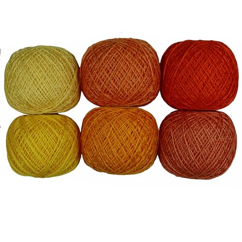 KCS Mercerized Pearl Cotton Thread Size 8 Crochet Needlework Embroidery Threads Ball (6, 07) - color: 07