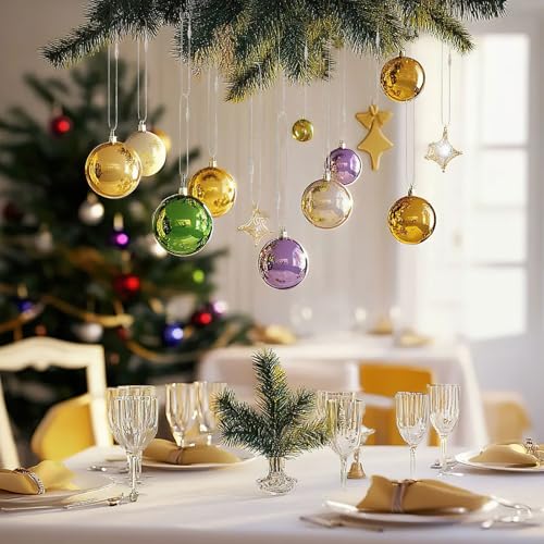 FEBSNOW 500Pcs Christmas Ornament Hangers, Silver Hanging String with Snap - color: Silver