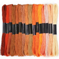 Embroidery Floss 16 Skeins 8.7 Yard Orange Friendship Bracelet String Cross Stitch Threads for Jewelry Making Bracelet Stitching Thread Floss Bracelets Making Yarn - color: Orange