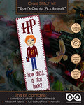 Personalized.Design Cross Stitch Kit 'How About a Nice Book?' - Ron Weasley Quote Embroidery Bookmark - color: Ron
