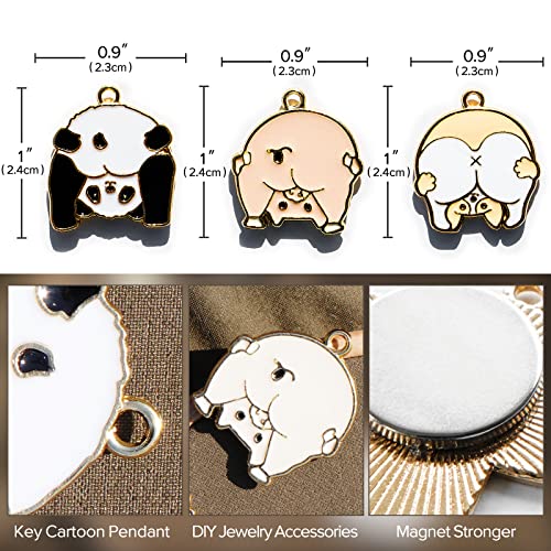 3pcs Needle Minder for Cross Stitch,Sewing Magnetic Needle Keeper,Cute Panda Cartoon Enamel Pin,Needle Holder for Embroidery,Needlework Storage Accessory,Perfect Gift for Cross Stitch Lover(15-Needle）