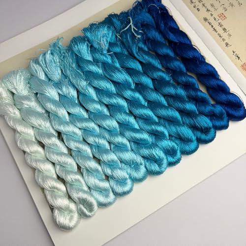 100% Mulberry Silk Embroidery Thread 11 Colors 110m Each (29) - color: 29