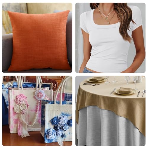 Cream Cotton Fabric for Sewing 59 Inch Wide Natural 100% Cotton Poplin Fabric by The Yard Soft Embroidery Cotton Material Apparel Cloth (Cream, 1 Yard) - color: Cream, size: 1 Yard