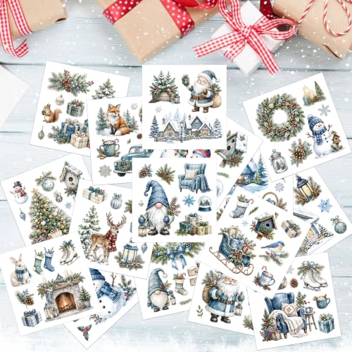 Winter Rub on Transfers for Crafts, Rustic Transfer Furniture Decals - style: Rustic Winter