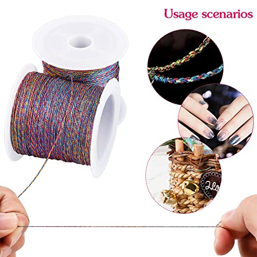 Metallic Craft Cord, 2 Spools, 0.5Mm x 109 Yards, Multicolor - color: Multicolor