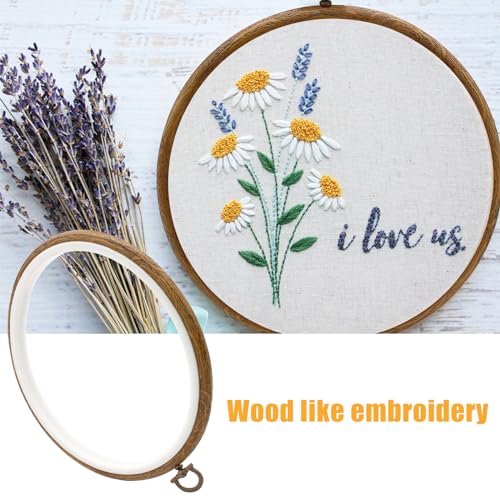 Auvotuis 3Pcs 5.7 Inch Round Embroidery Hoops