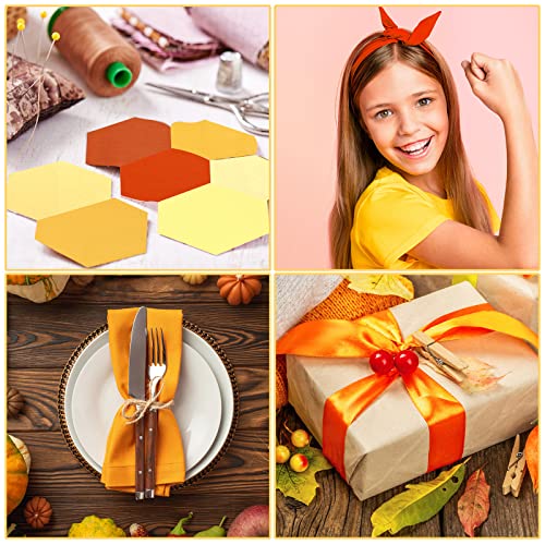 Hosuly 40 Pcs Fall Fabrics Orange Yellow Red Jelly Quilting Strips Roll - color: Fall Harvest