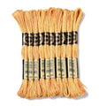 10 Skeins Goldenrod 0.5mm 6-Ply Polyester Embroidery Floss Cross Stitch Threads Segment Dyed Gradient for DIY Craft Hand Sewing Knitting DIY Crafts Jewelry Making 8.75 Yards(8m)/Skein - color: Goldenrod