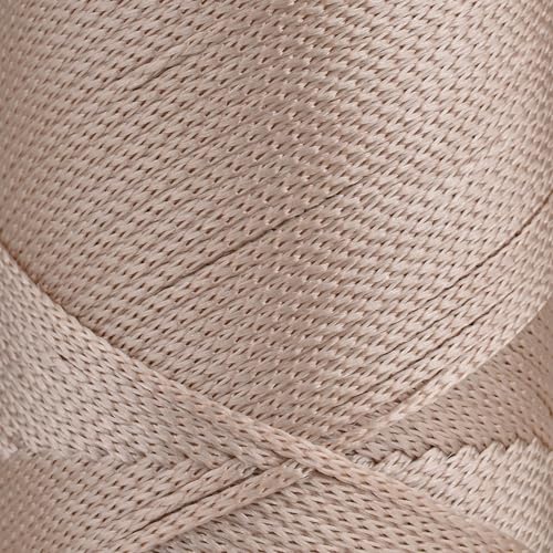 Sensy Premium 2mm 251 Yards Polyester Rope 100% Polypropylene Cord Macrame Cord 2mm Crochet Bag Cord Macrame Rope Crochet Thread Gift for Knitter (Latte) - color: Latte, size: 1 Skein