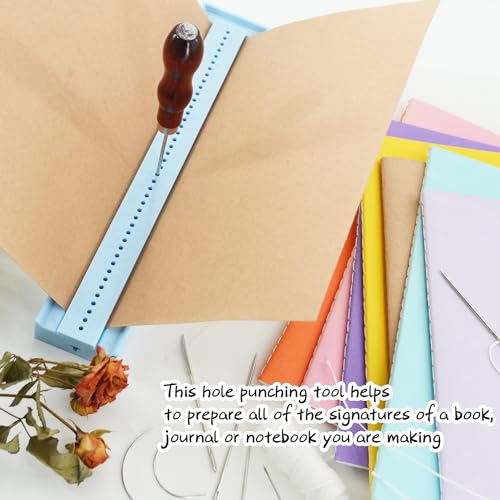 Signature Punching Tools for Bookbinding for DIY Notebook, Journals - color: Blue