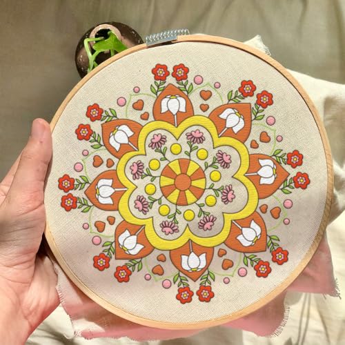 18Pcs Mandala Flower Water Soluble Hand Sewing Stabilizers - style: Mandala
