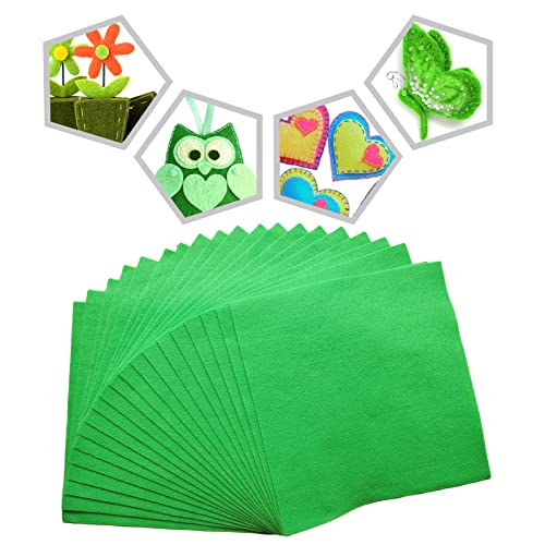 Jtnohx Soft Light Green Felt Sheets Flexible Felt Fabric for Crafts 12" - color: Light Green
