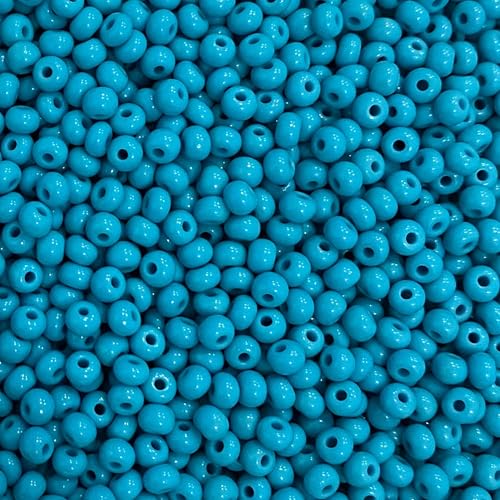 Czech 6/0 Glass Seed Beads 20 Grams 280 Pcs (Turquoise) - color: Turquoise