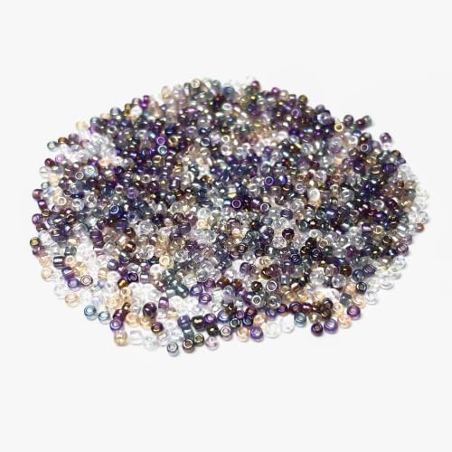 GLRXMX 2100Pcs Glass Beads 2mm Round Seed Beads for Jewelry Making - color: MixedColors