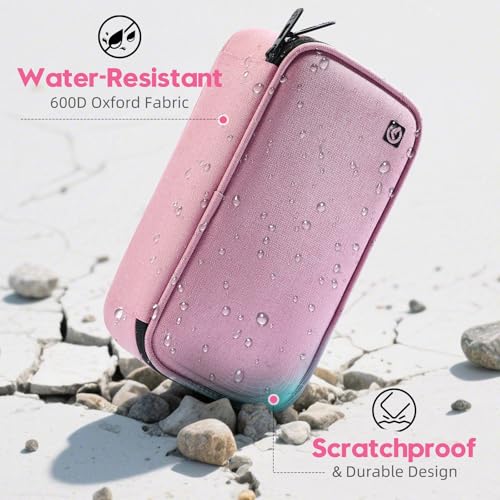 ALLCAMP Insulin Travel Cooler Case, Large Capacity, 4 Ice Packs, Pink - color: Pink