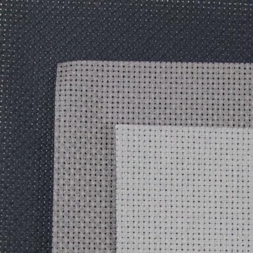 KCS 3 pc of 15" x 18"(38cmx45cm) 16 Count Cross Stitch Cotton Aida Cloth Needlework Rolled Fabric Box,16CT,Medium Grey+Dark Grey+Black - color: Medium Grey+dark Grey+black, size: 16CT