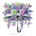 POETRYDRAW DIY Diamond Art Ornament Desktop Kit Umbrella Flower, Stand Up Acrylic Diamonds Painting Ornament for Adults, 5D Special Diamond Gem Craft Tabletop Placement Board Kit - color: Umbrella Flower