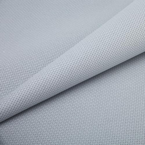 Aida Cloth 14 Count Cross Stitch Fabric,19×28inch (14CT,Light Gray) - color: Light Gray, size: 14CT