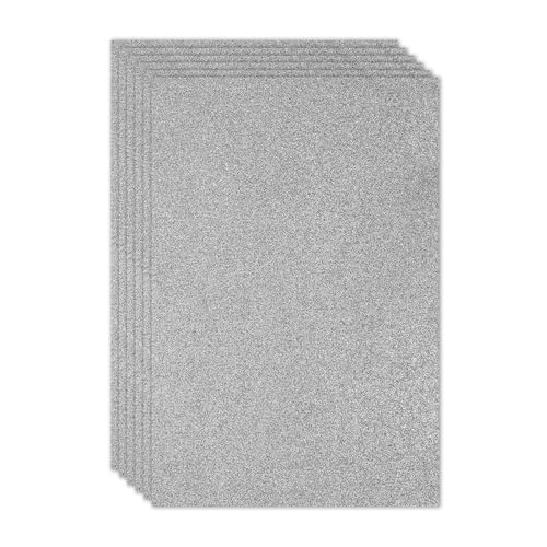 PATIKIL 2mm(1/10") Thick Non Adhesive Glitter Foam Sheet 16x24inch(40x60cm) Gray, EVA Shiny Foam Board for Craft, 6 Pcs - color: Gray