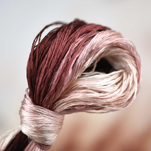 Natural 100% Mulberry Handmade Embroidery Silk Thread Silk Floss (55) - color: 55