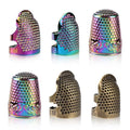 ZMAAGG Thimbles for Hand Sewing, 6 PCS Sewing Thimble, Metal Thimble - size: M-Primary Set