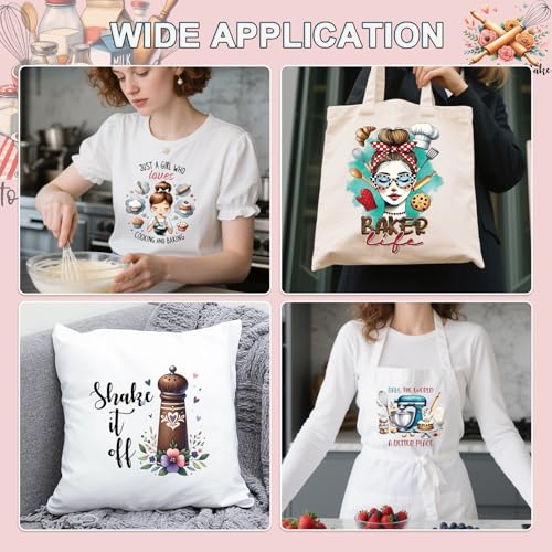 Dtf Transfers Ready to Press - 20Pcs Kitchen Queen Iron on Transfers for Tshirts, Baker Lovers Sarcastic Quotes Iron on Decals Patches, Cook Chef Bake Theme Heat Stickers for DIY Clothes - color: Kitchen Queen478