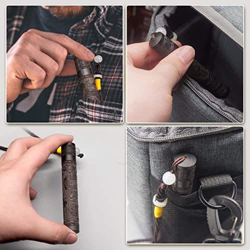 Yuchew Needle Case Sewing Needle Holder 2 Packs Portable Wooden Embroidery Needle Case Needle Tube Keeper Container for Storage Tapestry Cross Stitch Leather Darning Needle, Toothpick, Pill (Carp) - color: Carp