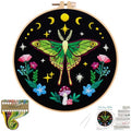 Nuberlic Moth Embroidery Kits for Beginners,Cross Stitch Kits - color: Moth