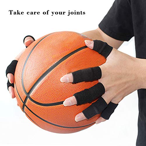 20 Pcs Finger Sleeves Protectors, Elastic Sport Finger Sleeves, Blue/Black - color: Blue,black
