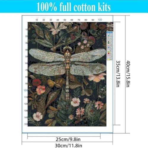 Tiwabb Dragonfly Stamped Cross Stitch Kits for Adults Beginners - color: Cross Stitch 0630-04