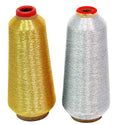 Gold and Silver Metallic Machine Embroidery Thread 10000 Yards - color: Gold and Silver