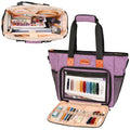 CROTIRAD Embroidery Bag Organizer for Cross Stitch Kits with Shoulder Strap - color: Purple