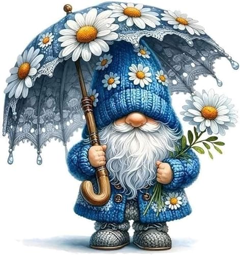 DYAIANGMU Gnome Stamped Cross Stitch Kit for Adults 13.7x13.7 inches - color: Y124
