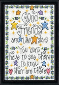 Good Friends Counted Cross Stitch Kit-5"x7" 14 Count