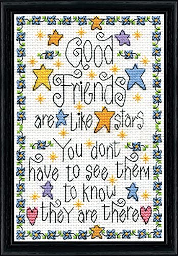Good Friends Counted Cross Stitch Kit-5"x7" 14 Count