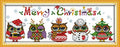 Awesocrafts Cross Stitch Kits, Christmas Owls Easy Patterns Cross Stitching Embroidery Kit Supplies Christmas Gifts, Stamped or Counted (Owls, Stamped) - color: Owls, size: Stamped