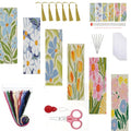Paintcolor Flowers Counted Cross Stitch Bookmark Kit for Adults Beginners - color: SQJ009-01
